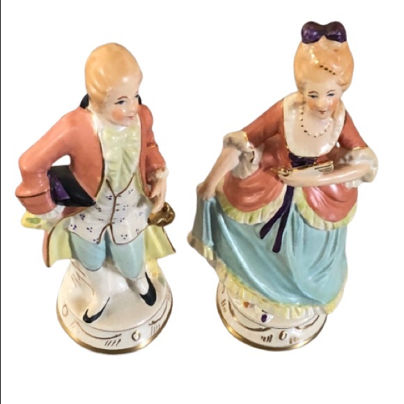 ⭐️Coventry USA⭐️Colonial Pair Fine Porcelain Lady 5012 B Man 5013 B Collectibles - Picture 9 of 13